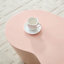 Table basse de forme unique en fibre de verre 50 po - sans assemblage - rose-1908856269