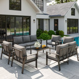9 Person Sofa Seating Group With Coffee Table