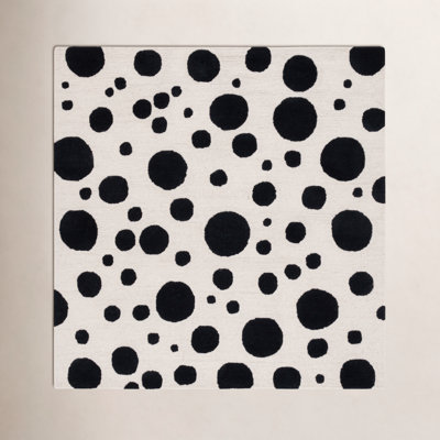 Camey Ivory Black Hand-Tufted Rug