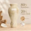 Vase de sol décoratif en nacre de Capiz dorée et blanche, diamètre 13,4 po x 24 po