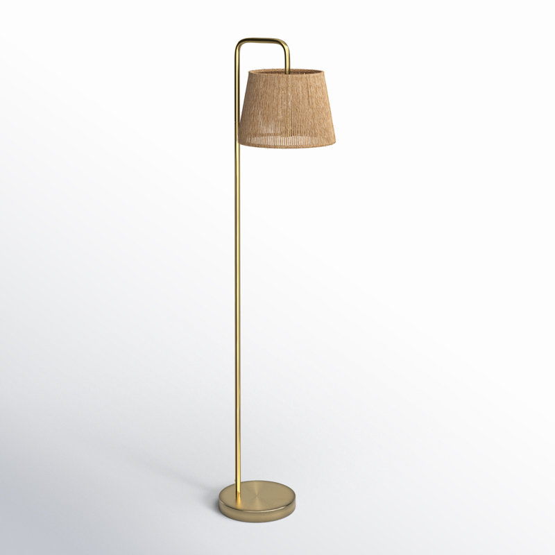 Lampe de travail sur pied 59 po Calissa, Laiton antique