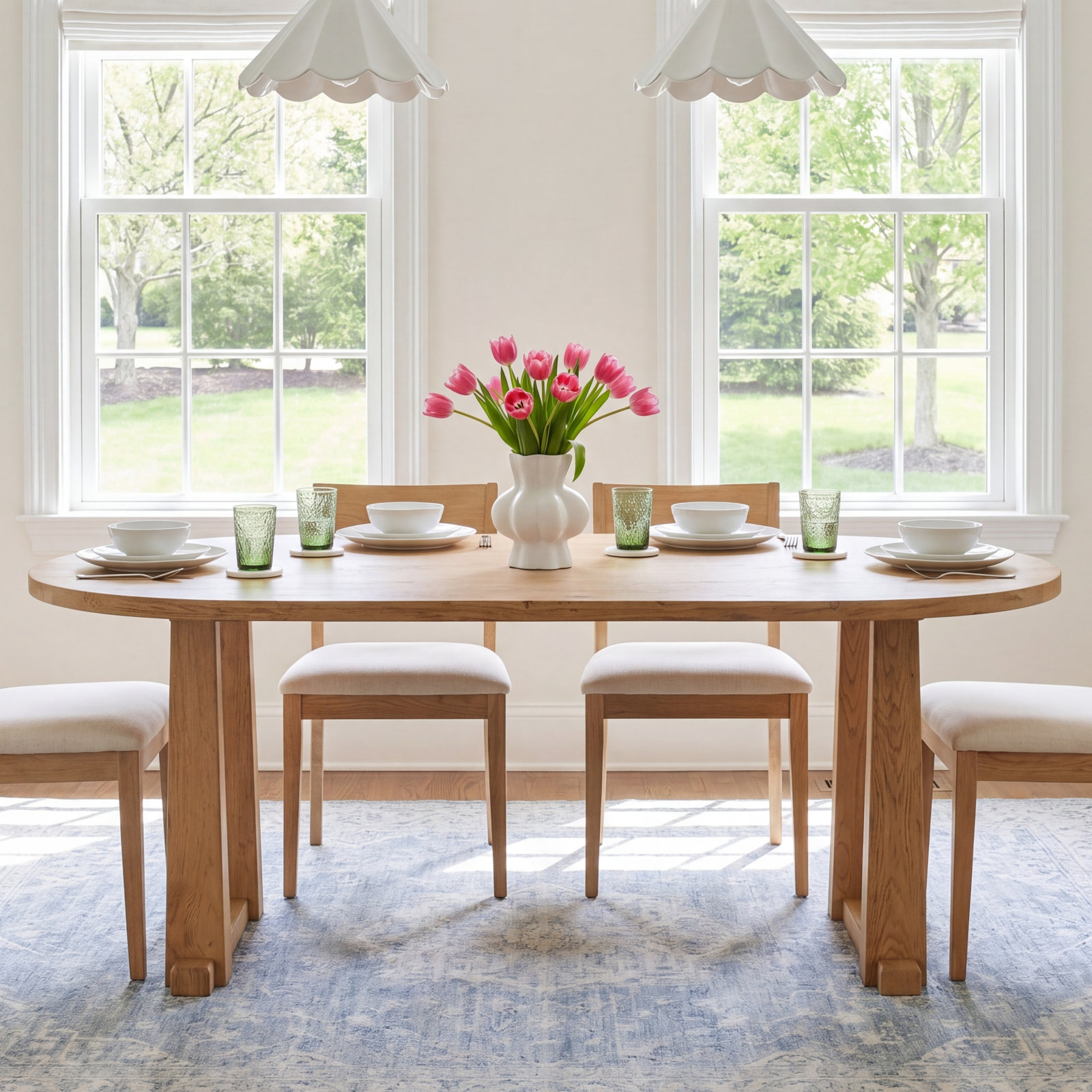 Ayla Dining Table, Worn Oak