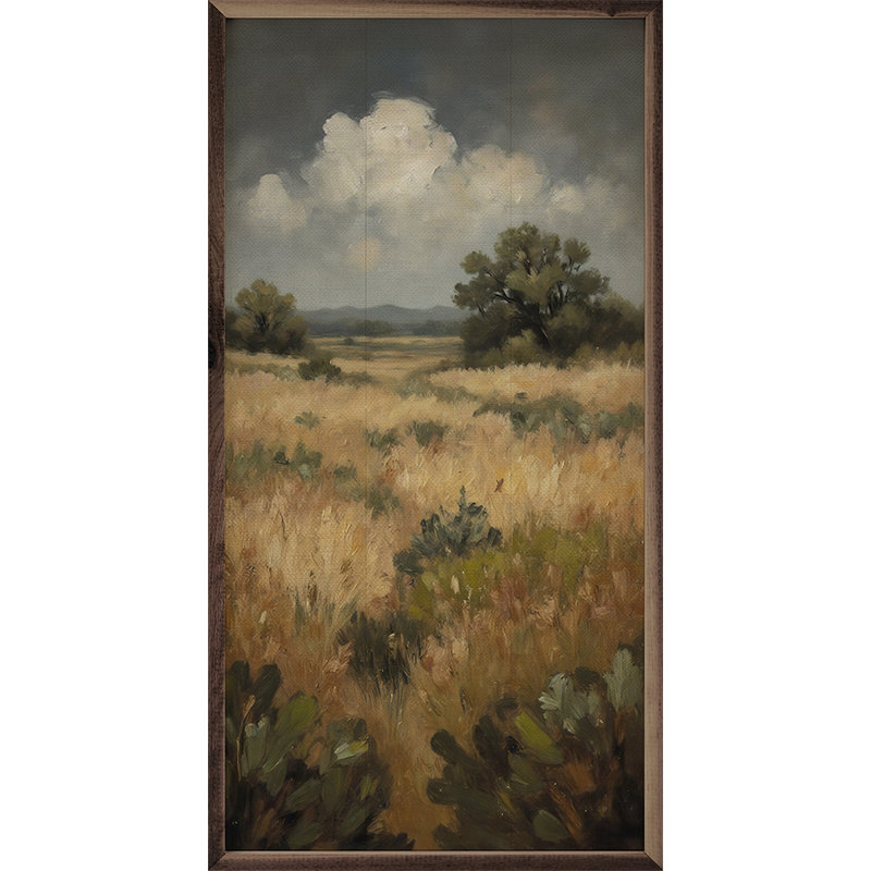 Ciel orageux au-dessus de la prairie, H 40 po x l 20 po