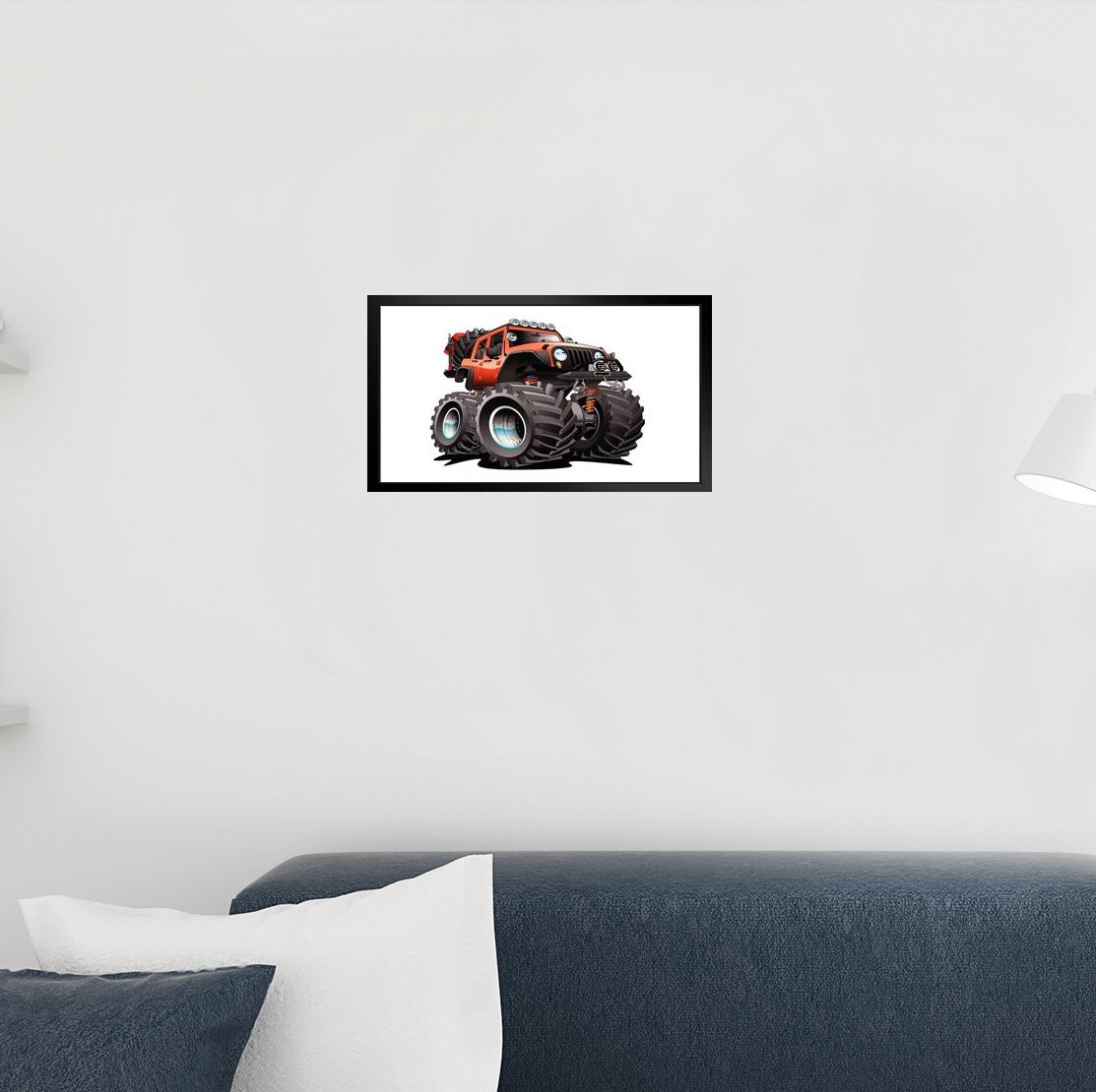 Monster Truck 4x4 - Kids Room Art - Framed Poster