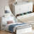 Queen Murphy Bed, Smart Cabinet Bed with USB Charging Station & Tri-Fold Mattress, Storage Drawers for Home-1844805463
