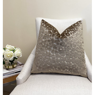 Housse de coussin en velours à imprimé animal