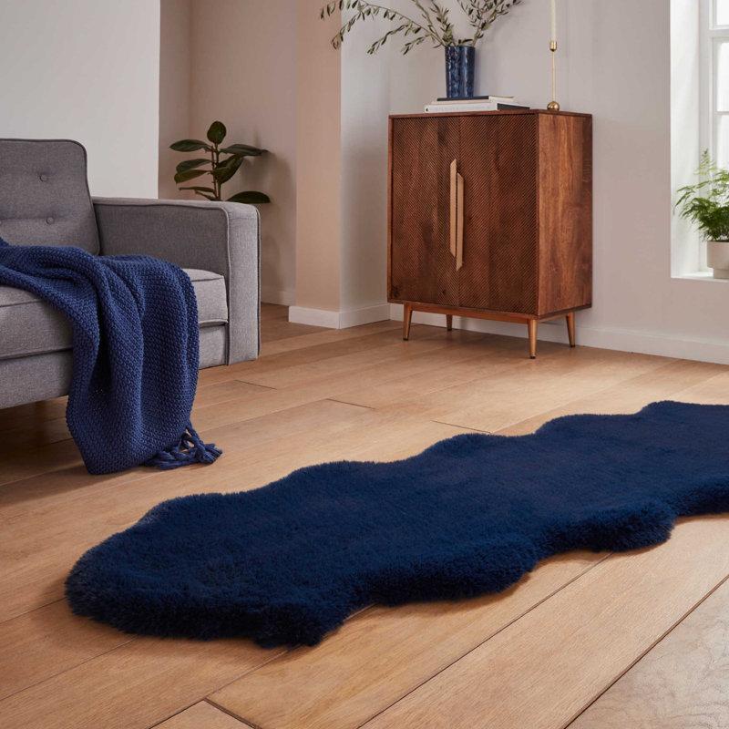 Lehi area rug Table Tufted Navy, Novelty 60 x 180cm
