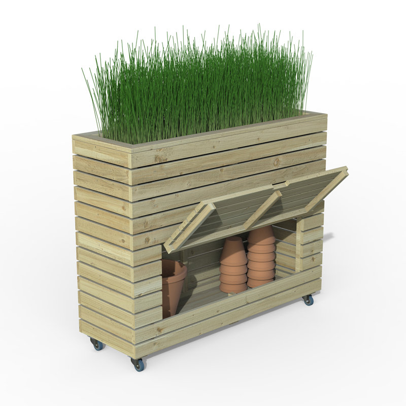 Wood Planter Box, 97.2cm H x 120cm W x 40cm D