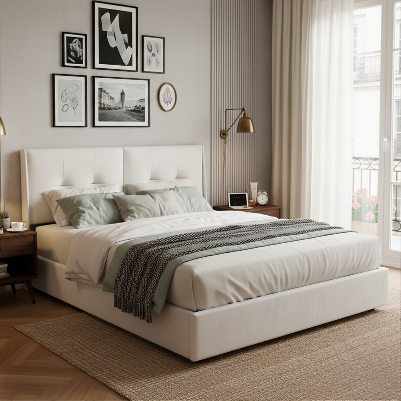 Denyel Upholstered Ottoman Storage Bed, European Kingsize (160 x 200 cm)