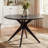 45.2" Round Pedestal Dining Table With Metal Base-1628720271