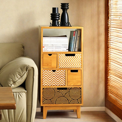 Commode d'appoint 5 tiroirs Retro