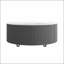 Table basse ronde moderne mobile avec roulettes, 2 tiroirs et plateau en marbre fritté élégant-133526206