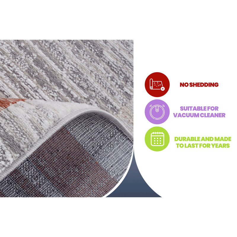 Collection Bordered Non-Shedding Living Room Bedroom Dining Home Office Stylish And Stain Resistant Area Rug, Brown