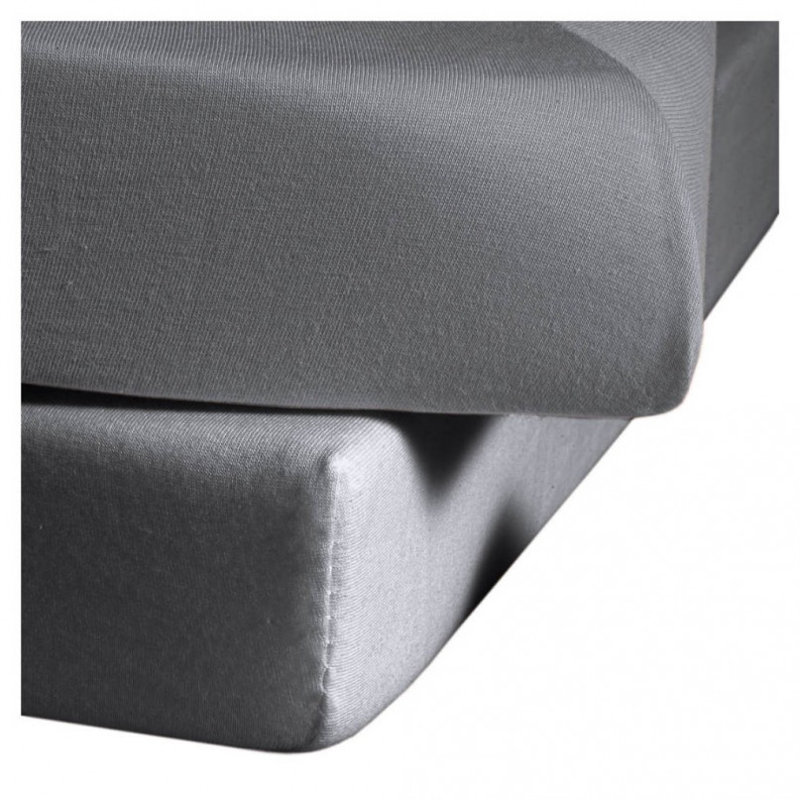 Uni-Colours 100% Cotton Sateen Fitted Sheet, 200 x 200cm, Stone