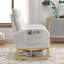 Chaise berçante à haut dossier en peluche avec poches latérales l 27,6 po