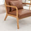 Fauteuil avec revêtement en bois et cuir-395610197