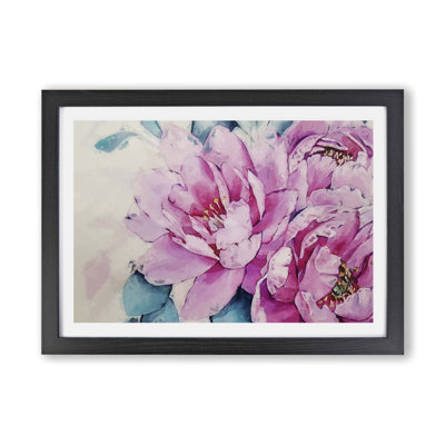 Watercolour Pink Peonies - Single Picture Frame Painting