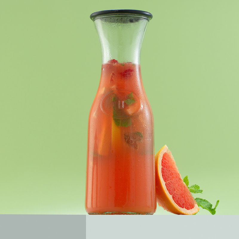 Pichet en verre avec couvercle Brighti Hali - 36 oz - ensemble de 4