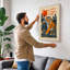 Tiger in Jungle Japandi - Wrapped Canvas-34168800-34168801