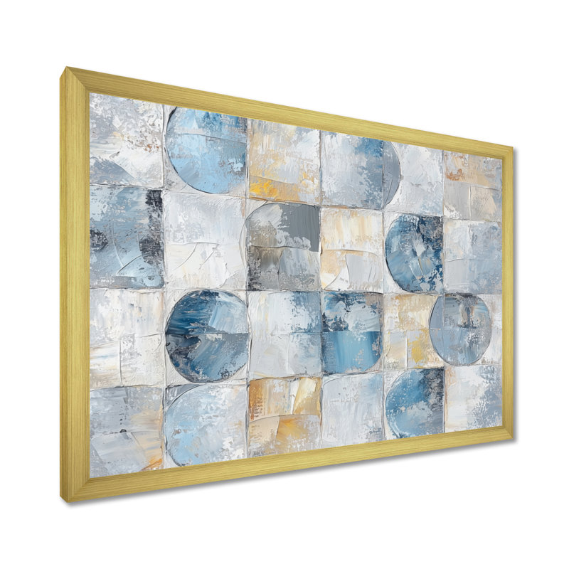 Leong - Geometric Wall Art, H 34 po x l 44 po, Reproduction encadrée d'une seule photo, Doré