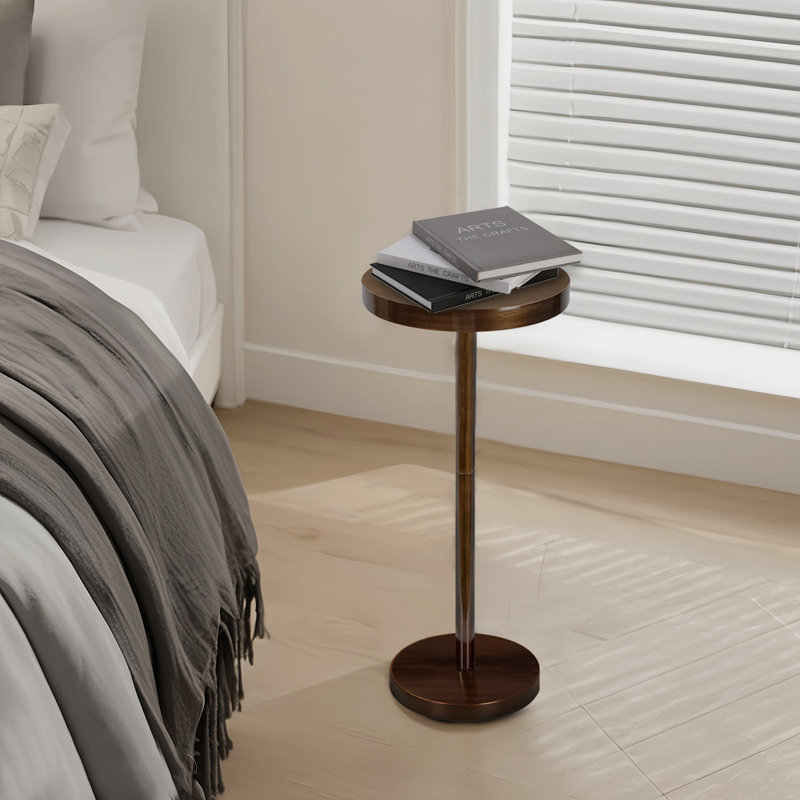 Table d'appoint Hawkin Designs, petite table d'appoint, table de bout, noir, Brun