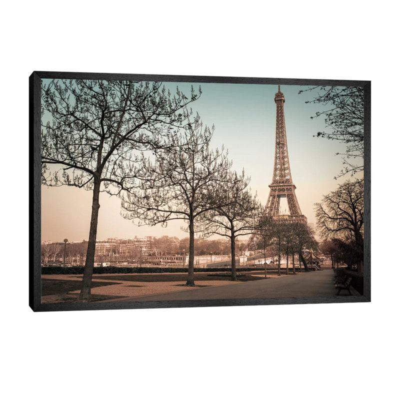Remembering Paris by Assaf Frank - Floater Frame Print on Canvas, 152.5 cm H x 101.5 cm W, Black Framed