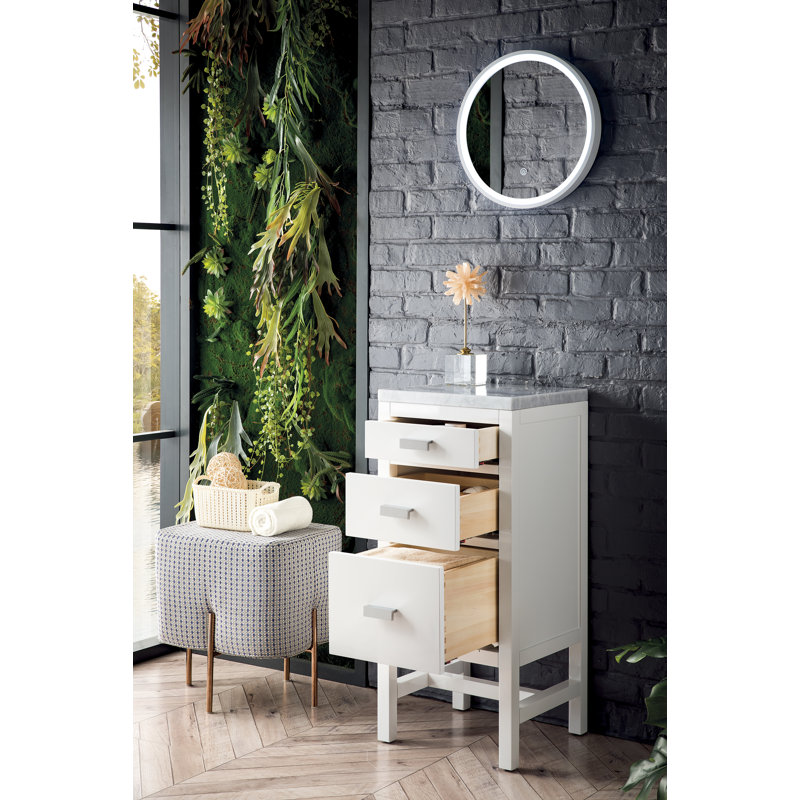 Addison 15" W Bathroom Cabinet, Eternal Serena, Mid-Century Acacia