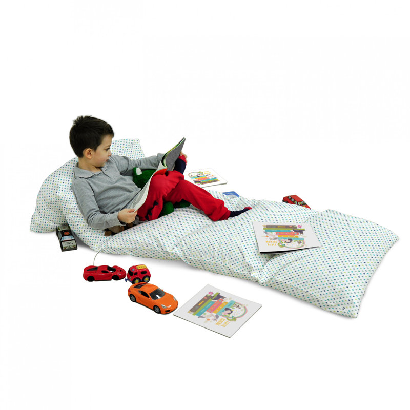Housse de coussin d'extérieur Classy Layout, H 2 po x l 27 po x P 88 po, Vert / bleu / blanc