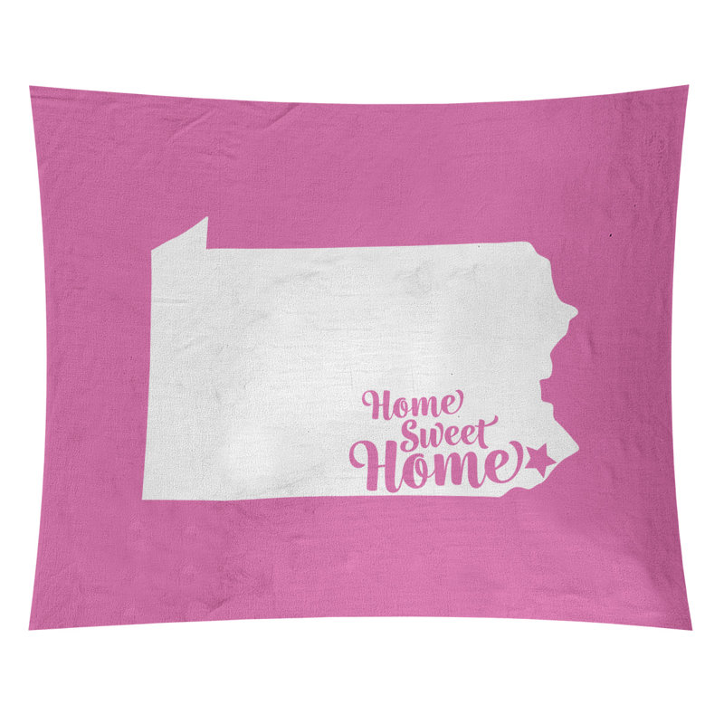 Tapisserie Home Sweet Philadelphia, Rose, H 60 po x l 51 po