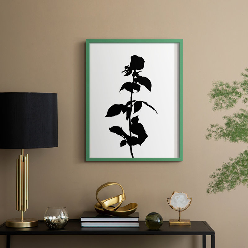 Pressed Memory II Framed Print - Solid Wood, 30" H x 24" W, Green