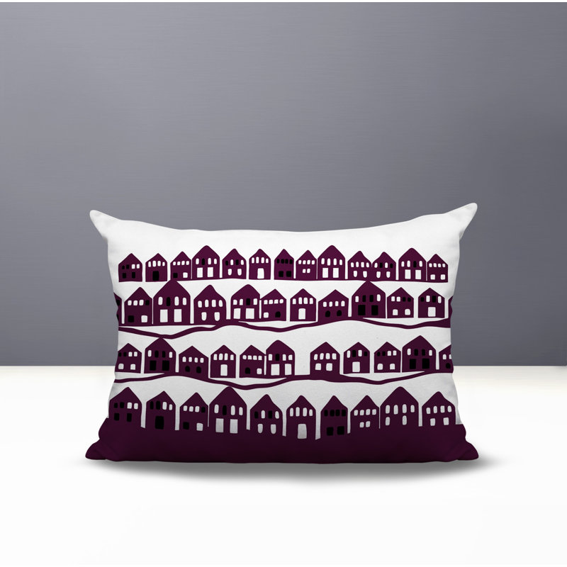 Coussin rectangulaire intérieur / extérieur Amiro, Mauve, Rectangle H 18 po x l 25 po