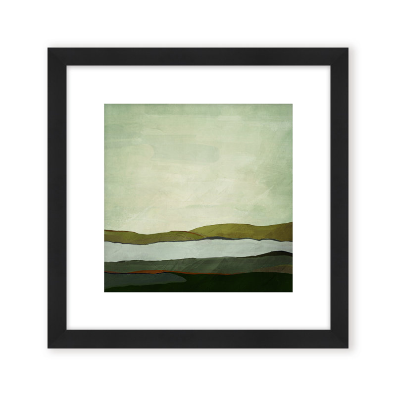 Mirage coucher de soleil inspiré de la nature par Chichi Décor, H 16 po x l 16 po x P 1,125 po, Noir