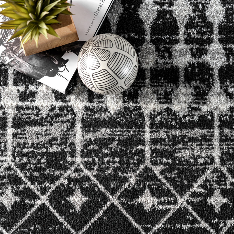 Geometric Area Rug, Rectangle 61 x 91cm
