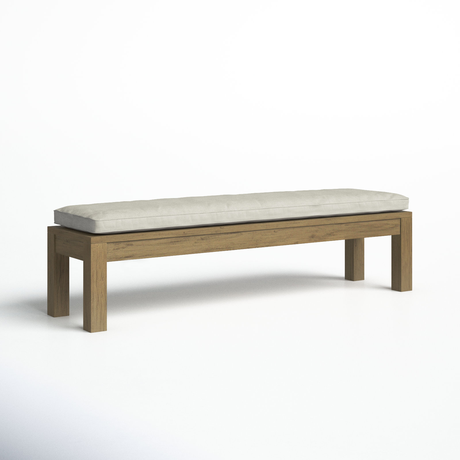 Vienna 72" Teak Picnic Bench, Canvas Flax Sunbrella® Canvas