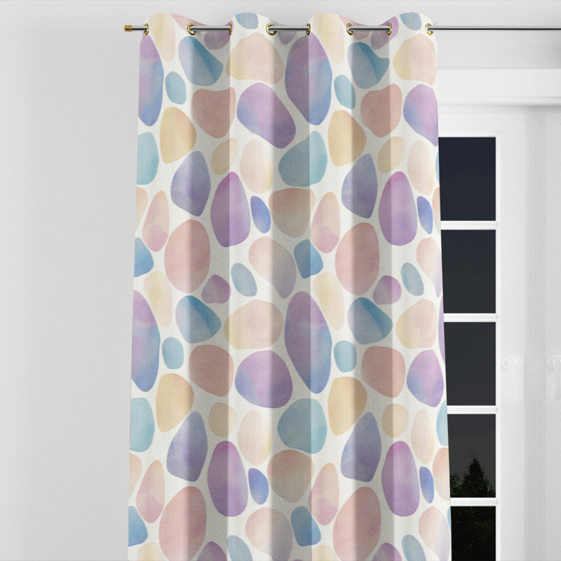 Rideaux Teens Organic Shapes, Œillets dorés, L 52 po x L 95 po