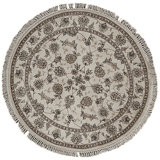 High-Quality Hand-Knotted Ivory Area Rug