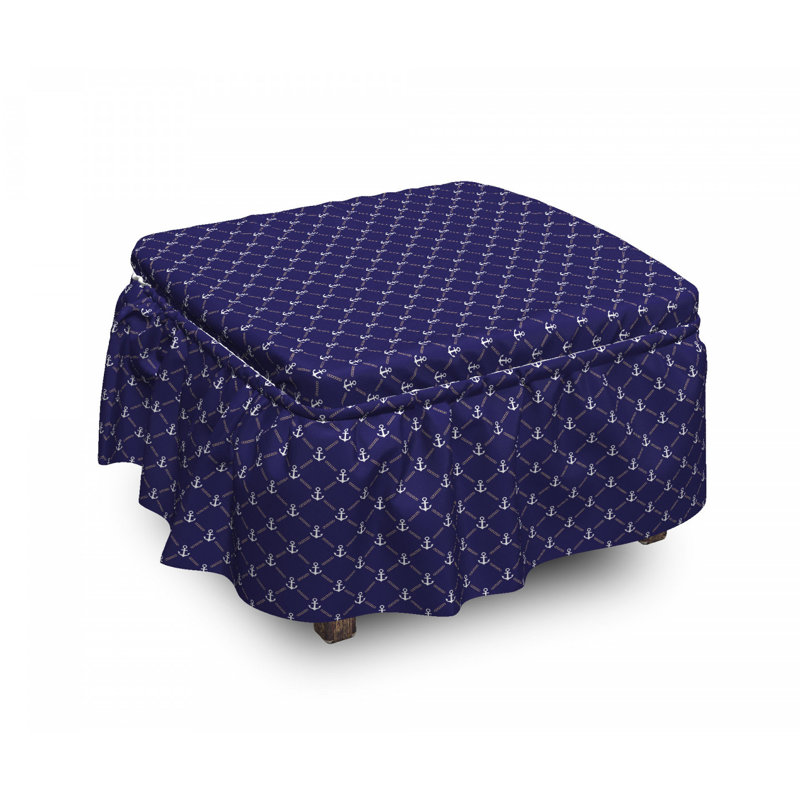 Box Cushion Ottoman Slipcover