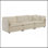 Ensemble de canapés de 3, 1 + 1 + 3 sièges, ensemble de canapé de salon, fauteuil d'appoint, causeuse et canapé à trois places, ensemble de canapés à accoudoirs ronds de style moderne 3 pièces, chenille beige