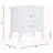 Babb White Finish Accent Table