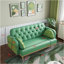 Canapé-causeuse vert avec motif tulipe Canapé deux places rembourré en polyuréthane moderne