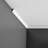 1'' H x 78'' W x 0.63'' D Plastic Crown