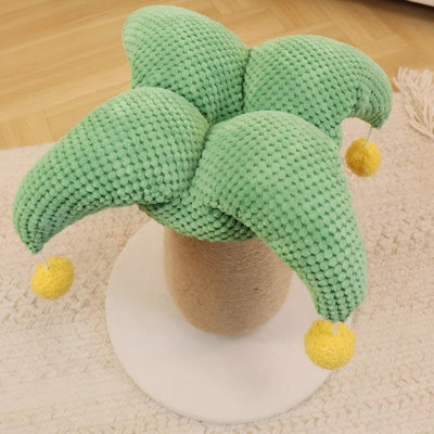 Coconut Shape Cat Scratching Post with Hanging Ball and Sisal Rope