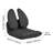 Floor Chair, 5 Adjustable Positions Folding Floor Gaming Chair with Ergonomic Back Support, Sturdy Metal Frame with Recycled Foam and Linen Fabric, Multifunctional for Reading, Relaxing, Black-129355356
