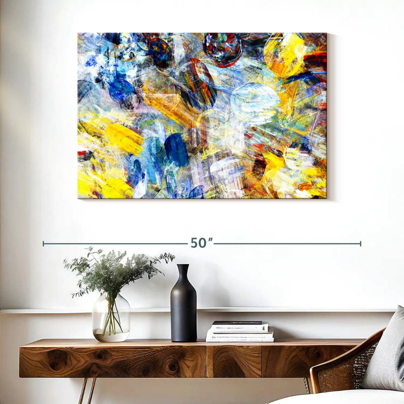 Avery lumineux abstrait, H 26 po x l 39 po