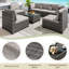 Ensemble de mobilier de patio 7 pièces-236281396-236281357