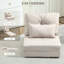 Fauteuil convertible convertible, canapé paresseux, canapé-lit pliant rembourré avec dossier réglable, structure en métal et coussins pour la chambre à coucher du salon