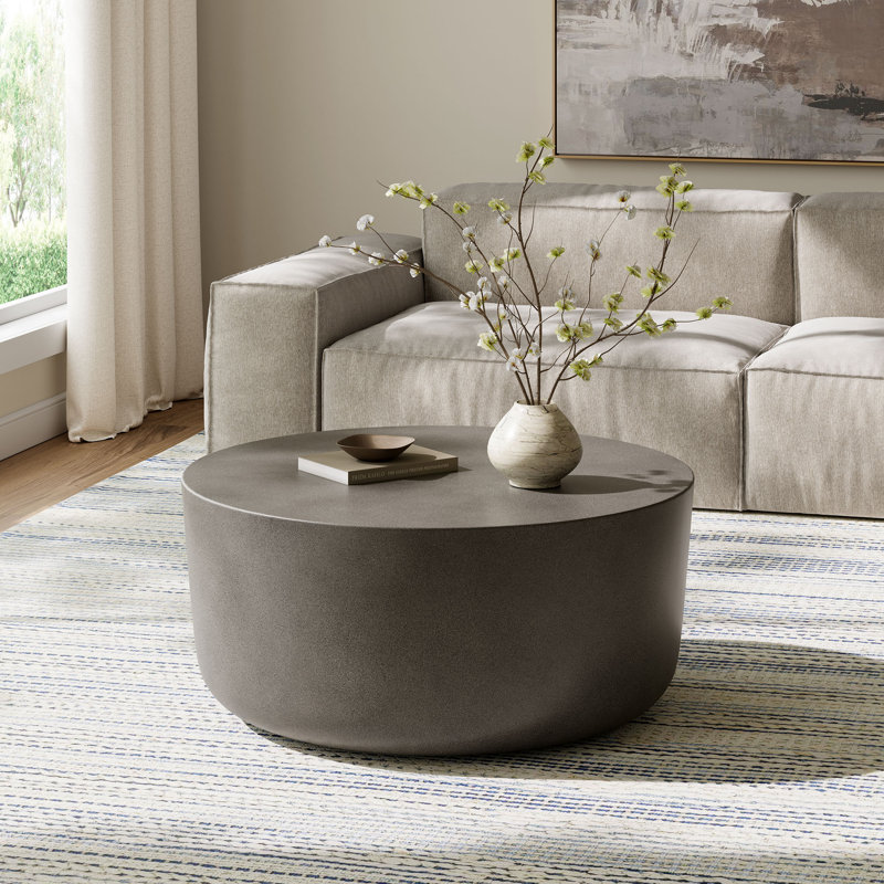 Table basse en béton Brion, Gris