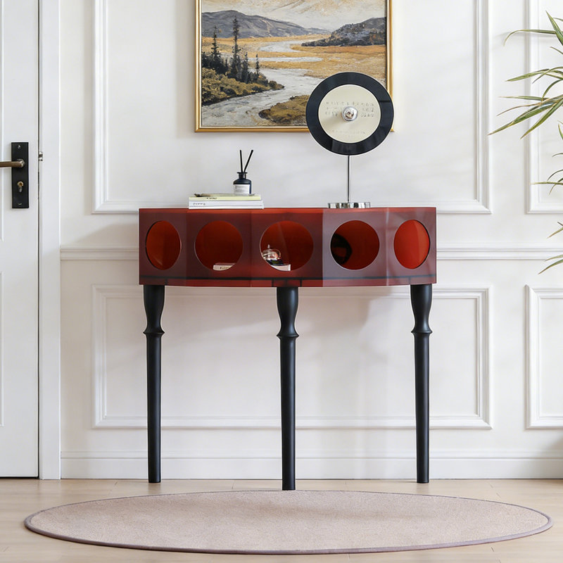 Console unique en bois massif acrylique