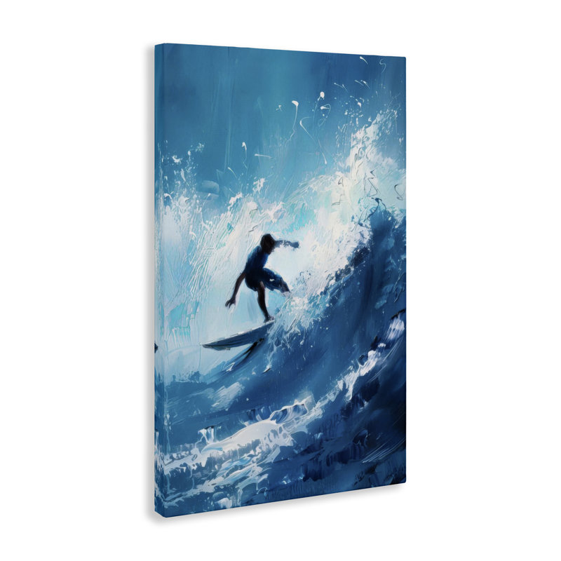 «Surfer & Splashing Wave», conception par LSR Design Studio, H 24 po x l 16 po