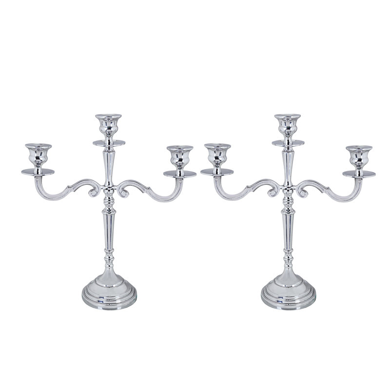 13.75'' H Aluminum Tabletop Candelabra